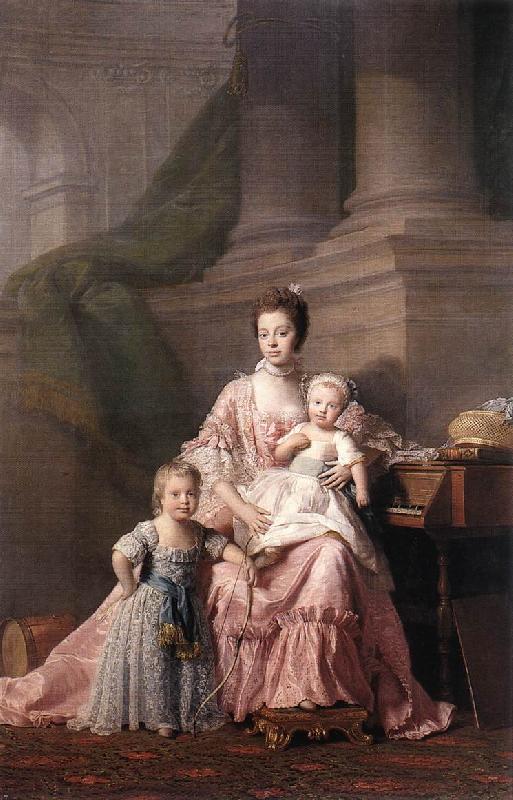 RAMSAY, Allan Queen Charlotte with her Two Children dy France oil painting art